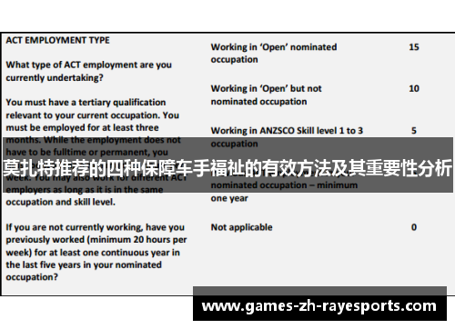 莫扎特推荐的四种保障车手福祉的有效方法及其重要性分析